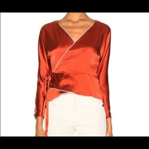 Nicholas wrap/tie blouse.